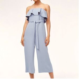 Aritzia Babaton Altamiro Flutter Jumpsuit in Light Blue